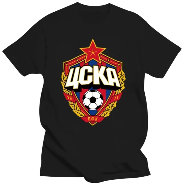 Phiking Designer T Shirt The Central Cska Moscow Russia LOGO T Shirt Top Lycra Cotton Men T Shirt New Design High Quality