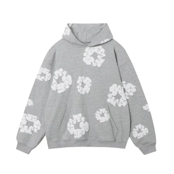 Spring Autumn Men's Fashion 3D Flower Print Men's Hoodie Street Personality Wild Loose Fit Top Oversized Shu'shiXXS-3XL