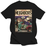 J Cole – Neighbors Comic Book Parody T-shirt Band Cole Music Tour Graphic T Shirt Men Harajuku Punk Hip Hop T-shirts Unisex Tops