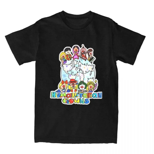 Unique Humanitarian Clowns T Shirt for Men Women Cotton Round Neck Charity Circus Tees Short Sleeve Clothing Birthday Gift