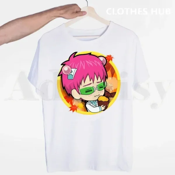 The Disastrous Life Of Saiki K Kusuo No Psi Nan Tshirts Men Fashion Summer T-shirts Tshirt Top Tees Streetwear Harajuku Funny