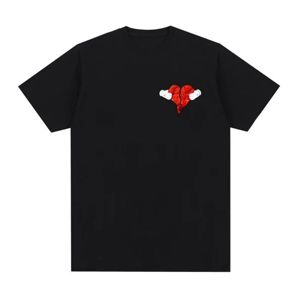 Kanye West Heart Hip Hop T-shirt Vintage Cotton Men T Shirt New TEE TSHIRT Womens Tops Unisex