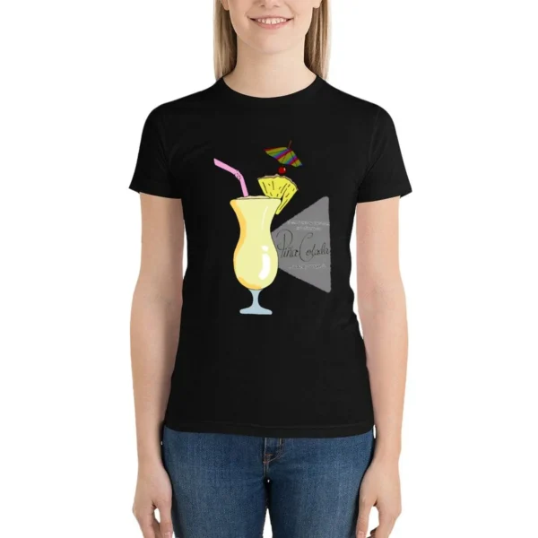 Charity Shop Sue - Pina Colada quote T-Shirt summer tops summer top shirts graphic tees plain t shirts for Women