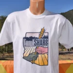 vintage 80s t shirt FOOD share farm charity tee Large Medium arizona