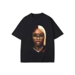 Rapper Sexyy Red Nicki Minaj Face Graphic Print T-shirt Men Women Hip Hop Casual Oversized Tee Male Fashion Trend Streetwear7789