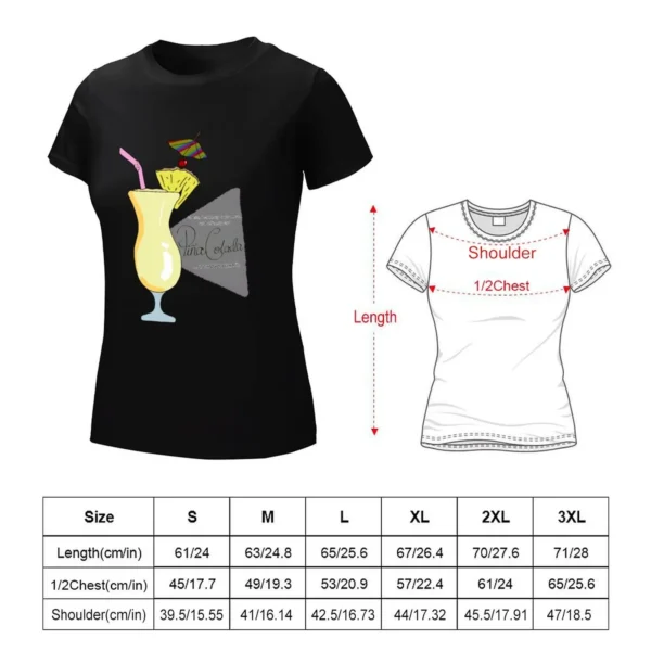 Charity Shop Sue - Pina Colada quote T-Shirt summer tops summer top shirts graphic tees plain t shirts for Women