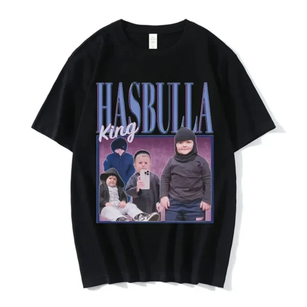 Hasbulla Fighting T Shirt men Russia Classic Mini Khabib Blogger Graphic T-shirts Women Funny Streetwear Tops Tees Shirts