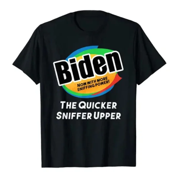 Political Jokes Tee Tops Women Men Clothing Pro Trump Clothes Gifts Funny Anti Joe Biden Sniffing Vintage T-Shirt men clothing