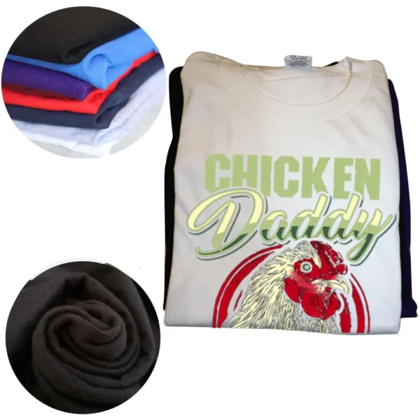 Chicken Daddy Dad Farmer Farmer T-Shirt Hen Chick Farm Father Tees Humorous Funny Husband Gift Apparel Mens Clothes Short Sleeve