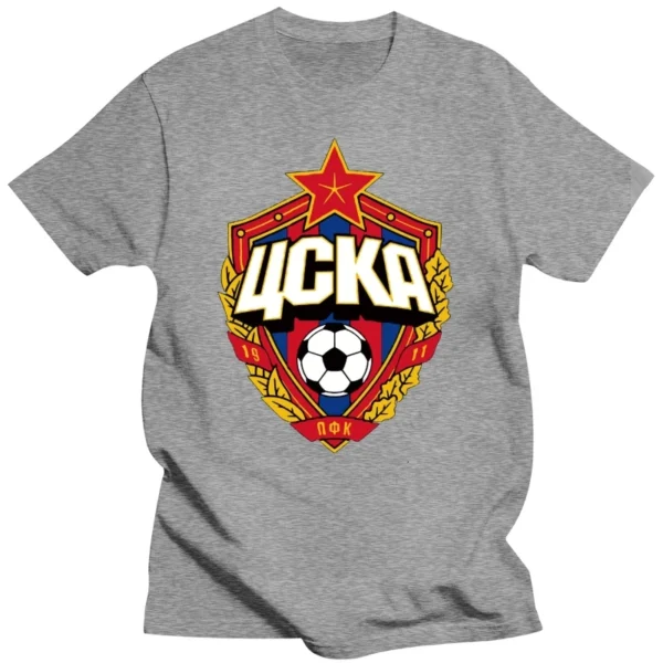 Phiking Designer T Shirt The Central Cska Moscow Russia LOGO T Shirt Top Lycra Cotton Men T Shirt New Design High Quality