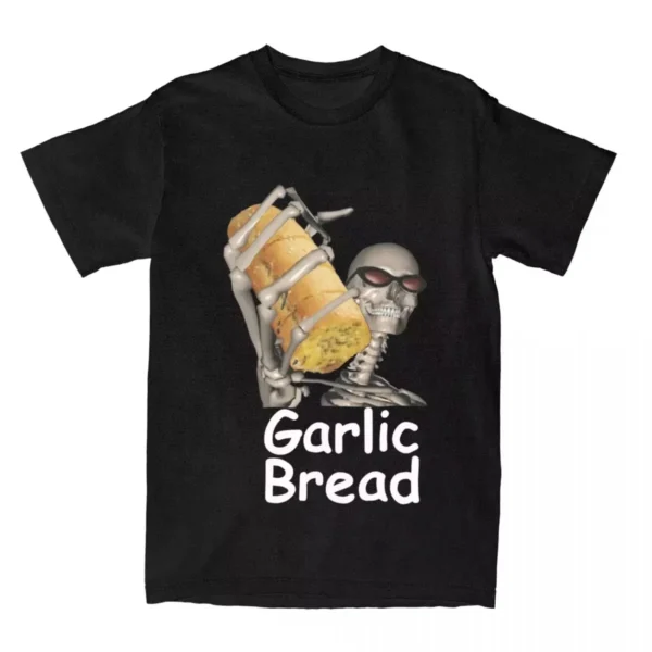 Summer Couple T-Shirt Garlic Bread T Shirts Fashion Funny Skeleton Men Tshirt Summer Tees Y2K Women Funny Design Cotton Clothes