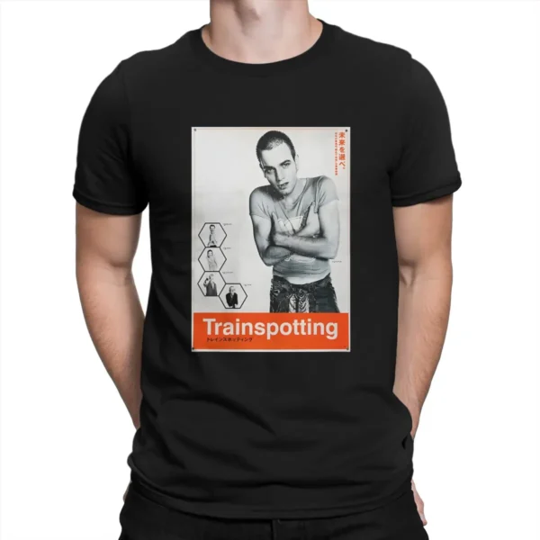 Funny Trainspotting T-Shirt Men Crew Neck Pure Cotton T Shirt Trainspotting Short Sleeve Tee Shirt Unique Tops