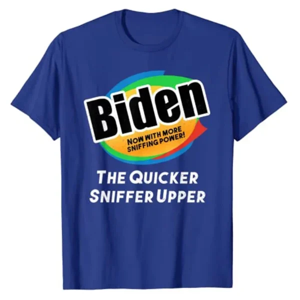 Political Jokes Tee Tops Women Men Clothing Pro Trump Clothes Gifts Funny Anti Joe Biden Sniffing Vintage T-Shirt men clothing