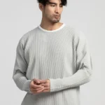 Miyake Pleated Full Sleeve Round Collar T Shirt For Men Fashion Japanese Streetwear Long Sleeve Plain T-shirt Casual Top