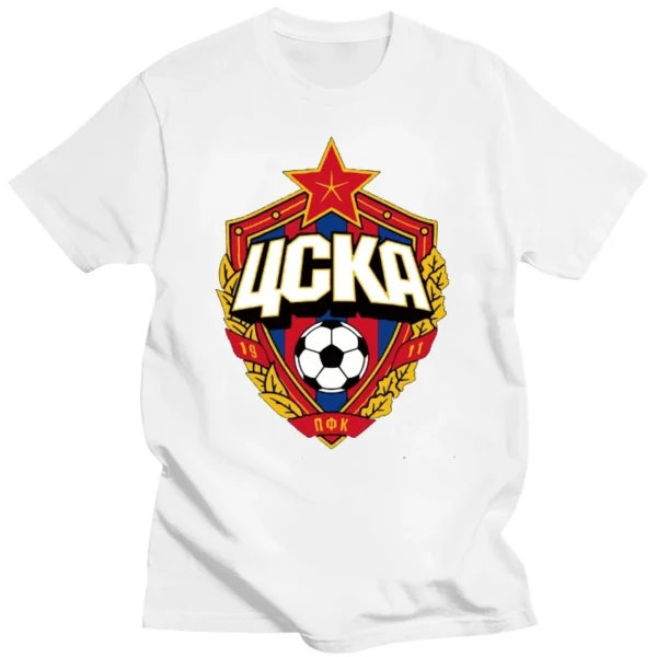 Phiking Designer T Shirt The Central Cska Moscow Russia LOGO T Shirt Top Lycra Cotton Men T Shirt New Design High Quality