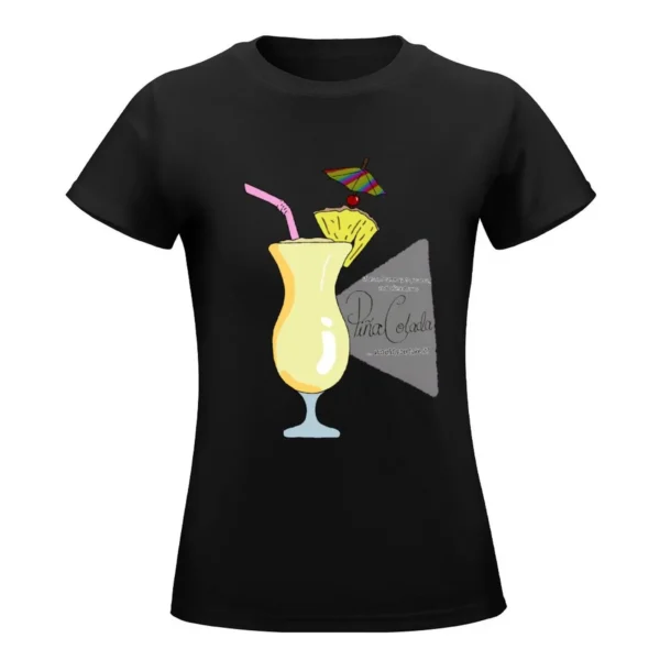 Charity Shop Sue - Pina Colada quote T-Shirt summer tops summer top shirts graphic tees plain t shirts for Women