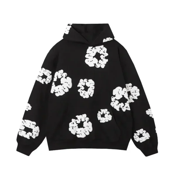 Spring Autumn Men's Fashion 3D Flower Print Men's Hoodie Street Personality Wild Loose Fit Top Oversized Shu'shiXXS-3XL