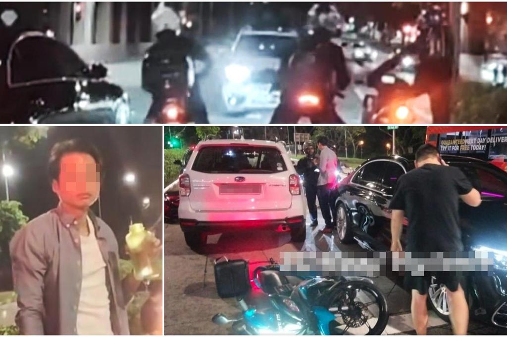 A man suspected of hitting three motorcycle riders waiting for red light due to drunk driving