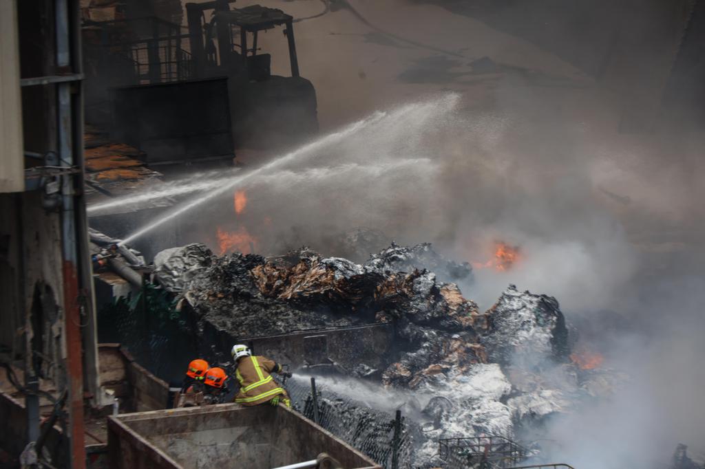 One person was injured in a fire in Kranzhi bend waste recycling factory