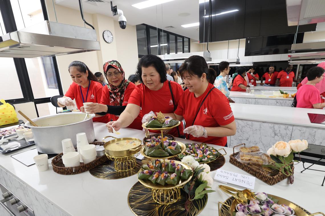 Other new facilities at Tampines National Health Club include an indoor basketball court, a shared work space, and two cooking classrooms. (Photo by Tang Jiahong)