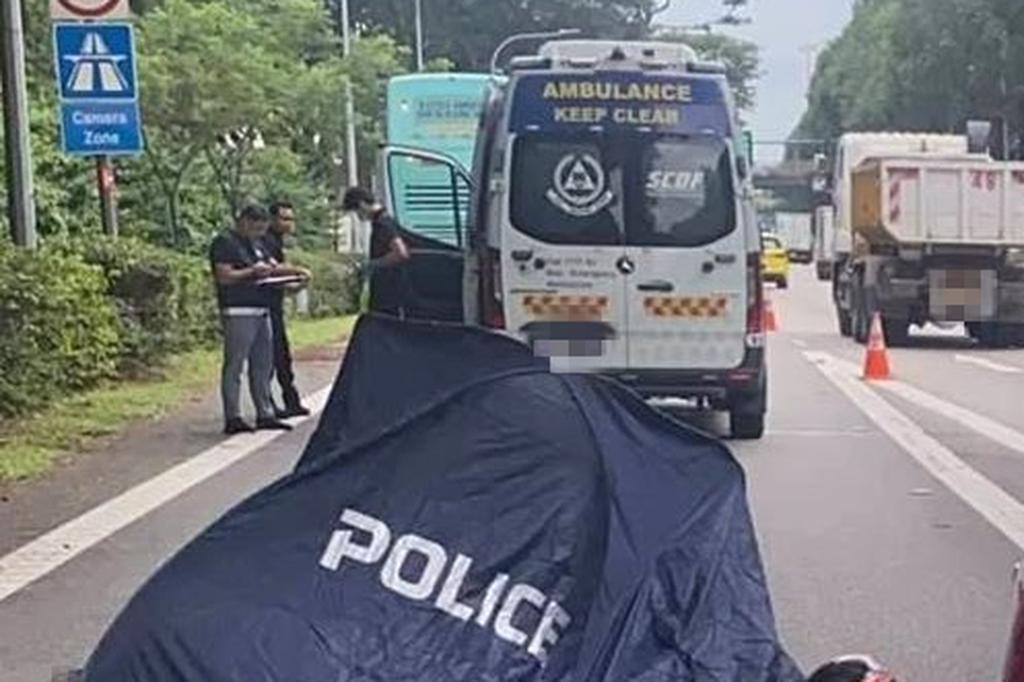 Bus No. 966 crashed into a motorcycle rider and was arrested